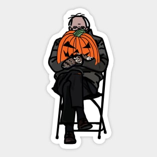 Bernie Sanders with Halloween Horror Pumpkin Sticker